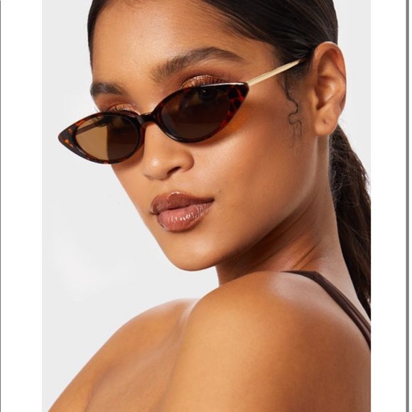 PrettyLittleThing Accessories - PLT Brown Tortoiseshell CatEye Sunglasses